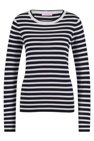 Studio Anneloes Luna stripe pullover 6911 dark blue/off white