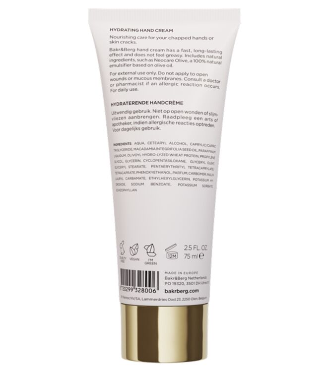 BAKR&BERG Hydrating Handcrème Wit