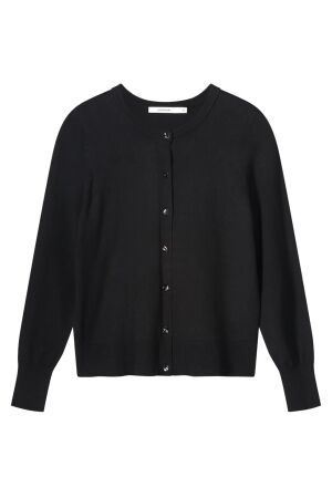 Summum Short cardigan soft viscose polyamide knit 990 Black Summum Short cardigan soft viscose polyamide knit 990 Black