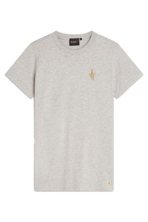 Josh V JV ZOE EMBROIDERY slim fit T-shirt 207 grey melange Josh V JV ZOE EMBROIDERY slim fit T-shirt 207 grey melange