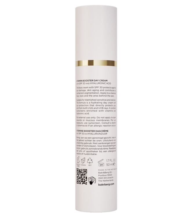 BAKR&BERG Vitamine Booster Dagcrème SPF30 Wit
