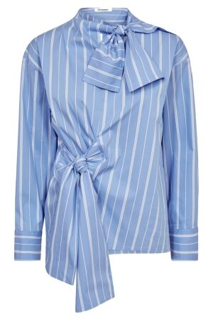 Co'Couture Shira, Stripe Bow Blouse Pale Blue Co'Couture Shira, Stripe Bow Blouse Pale Blue