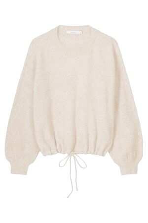 Summum Puff sleeve sweater Wool elastane blend knit 122 Ivory Summum Puff sleeve sweater Wool elastane blend knit 122 Ivory