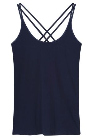 Summum Singlet fine straps Organic Cotton Elastane Basic 480 Navy noir Summum Singlet fine straps Organic Cotton Elastane Basic 480 Navy noir