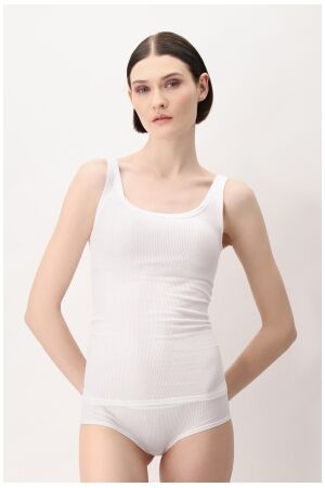 Oroblu Perfect Line Rib - Tank Top 1000 White Oroblu Perfect Line Rib - Tank Top 1000 White