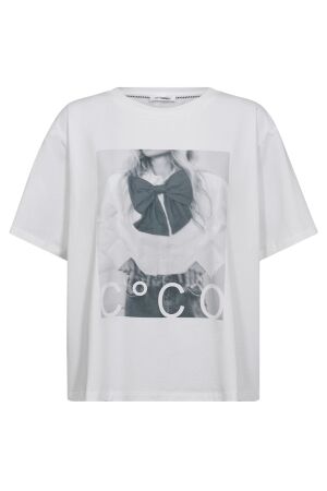 Co'Couture SiaraCC Bow Oversize Tee White Co'Couture SiaraCC Bow Oversize Tee White