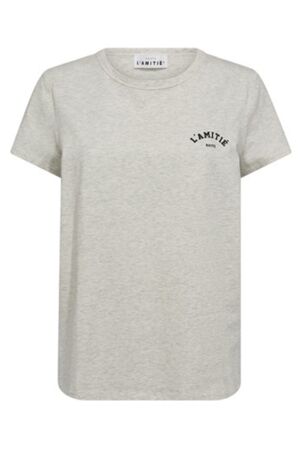 Haute L'amitié Mini Curve Logo Tee Pearl Melange Haute L'amitié Mini Curve Logo Tee Pearl Melange