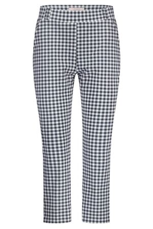 Studio Anneloes Anne small check capri trousers 6911 dark blue/off white Studio Anneloes Anne small check capri trousers 6911 dark blue/off white