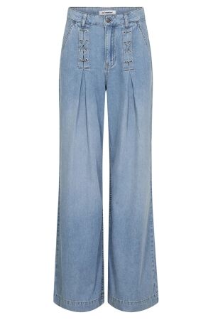 Co'Couture Cindy, Eyelet Wide LL Jeans 114 Fade Denim Co'Couture Cindy, Eyelet Wide LL Jeans 114 Fade Denim