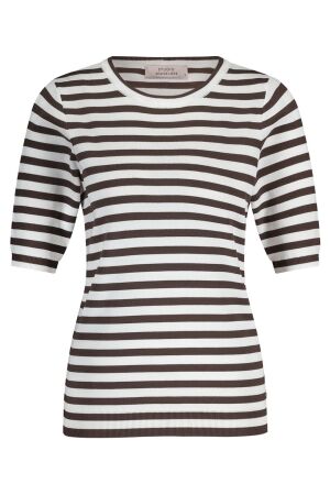 Studio Anneloes Luna ssl stripe pullover 1187 off white/espresso Studio Anneloes Luna ssl stripe pullover 1187 off white/espresso
