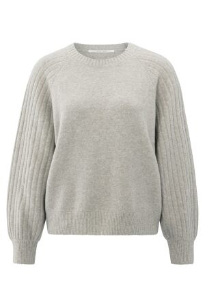 YAYA Rib mixed sweater ls 990182 YAYA Rib mixed sweater ls 990182