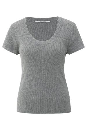 YAYA Rib short sleeve sweater doubl 99022 YAYA Rib short sleeve sweater doubl 99022