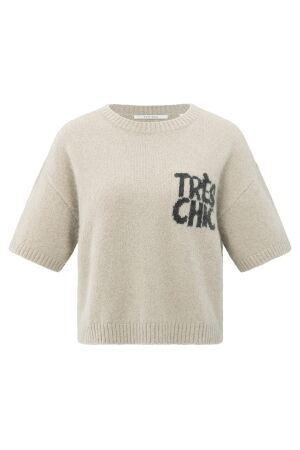 YAYA Short sleeve sweater with artw 99019