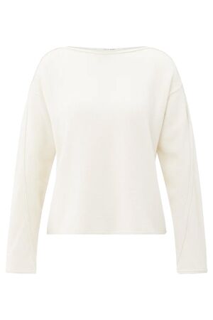 YAYA Boatneck sweater with fringes 99015 YAYA Boatneck sweater with fringes 99015