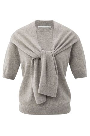 YAYA Short sleeve sweater with fake 99018 YAYA Short sleeve sweater with fake 99018