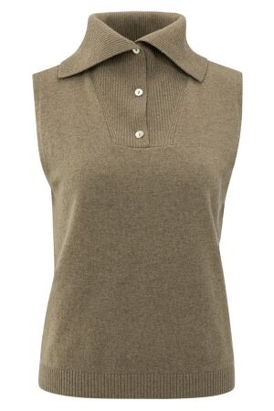 YAYA Sleeveless sweater with collar 99008 YAYA Sleeveless sweater with collar 99008