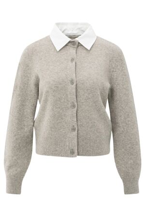 YAYA Cardigan with detachable woven 99018 YAYA Cardigan with detachable woven 99018