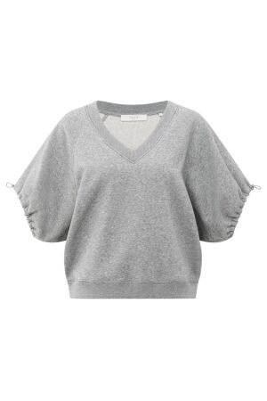 YAYA V-neck sweatshirt with elastic 99022 YAYA V-neck sweatshirt with elastic 99022