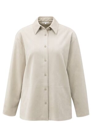 YAYA Suede shirt with thin belt 99013 YAYA Suede shirt with thin belt 99013