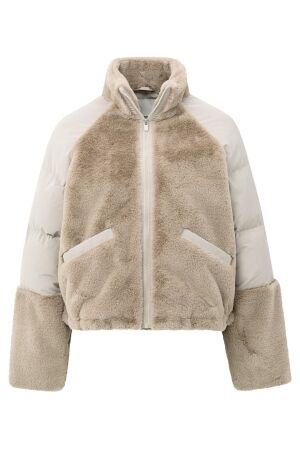 YAYA Faux fur jacket with padded ny 99006