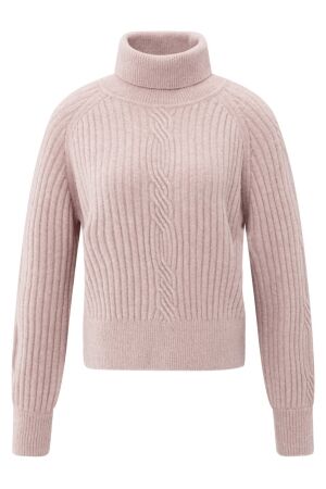 YAYA Sweater with cable detail 615092