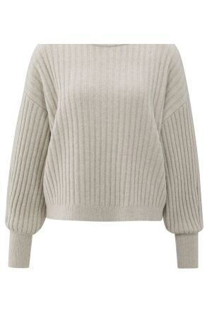 YAYA Ribbed sweater with round neck 99031