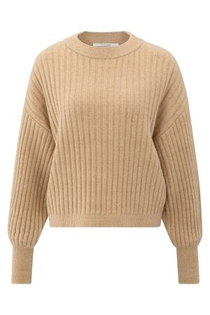 YAYA Ribbed sweater with round neck 99030 YAYA Ribbed sweater with round neck 99030