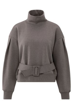 YAYA High neck sweatshirt with belt 803072
