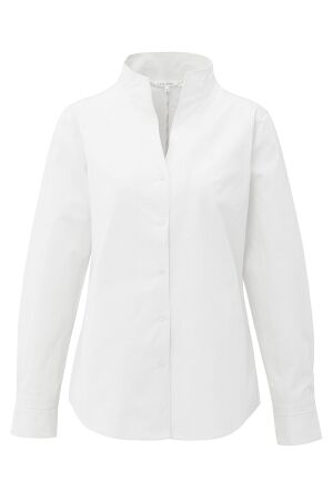 YAYA Blouse with high V-neck collar 00000 YAYA Blouse with high V-neck collar 00000