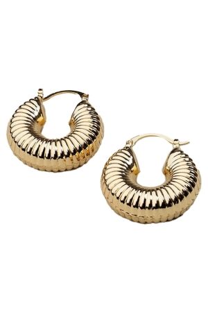 Bow 19 Sahara Hoops Large Gold Bow 19 Sahara Hoops Large Gold