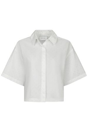 Neo Noir Jasie Poplin Stone Shirt 120 White