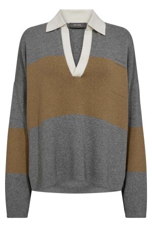 Mos Mosh MMWylie Tani Bold Stripe Knit 152 true camel Mos Mosh MMWylie Tani Bold Stripe Knit 152 true camel