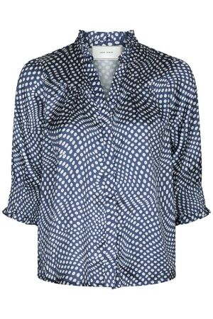 Neo Noir Diana Vibrant Dot Blouse Blue Neo Noir Diana Vibrant Dot Blouse Blue