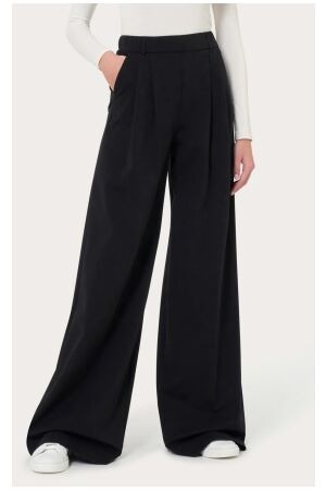 Ragno COMPACT LIGHT PANTS PALAZZO WITH POCKETS AND PINCE Nero