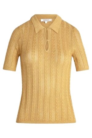 Morgan Jumper with polo collar mustard yellow Morgan Jumper with polo collar mustard yellow
