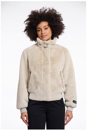 Rino & Pelle Short fake fur jacket 9030 birch Rino & Pelle Short fake fur jacket 9030 birch
