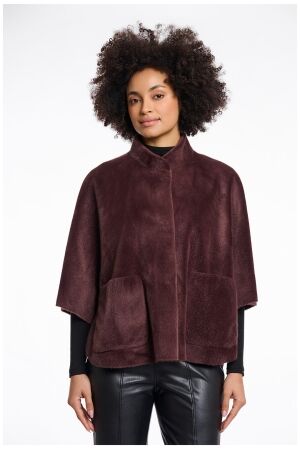 Rino & Pelle Faux fur cape 10873 chocolate bean Rino & Pelle Faux fur cape 10873 chocolate bean