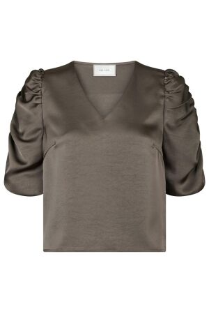 Neo Noir Elba Heavy Sateen Blouse 189 Warm Grey Neo Noir Elba Heavy Sateen Blouse 189 Warm Grey