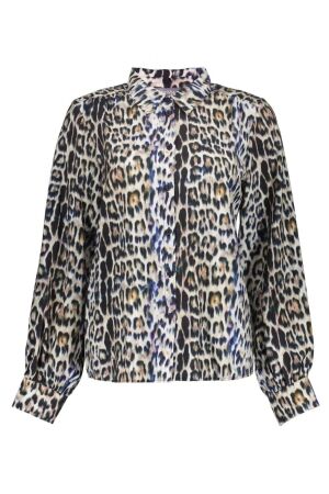 Geisha Blouse animal 735 camel/blue/black Geisha Blouse animal 735 camel/blue/black