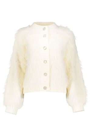 Geisha Cardigan furry 10 off-white Geisha Cardigan furry 10 off-white