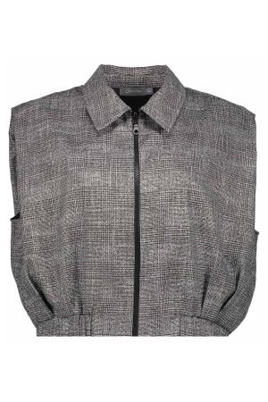 Geisha Gilet print 925 grey