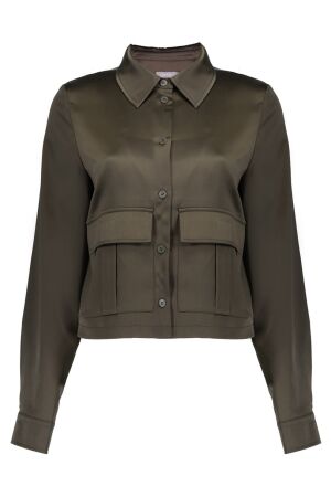 Geisha Jacket shiny 570 moss green Geisha Jacket shiny 570 moss green