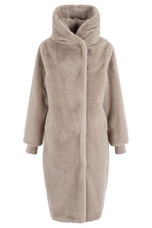 Moscow Nadjana, faux fur jas 460-1 Taupe Solid