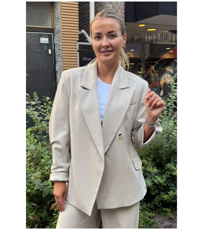 Est\'Seven Elle Blazer Beige