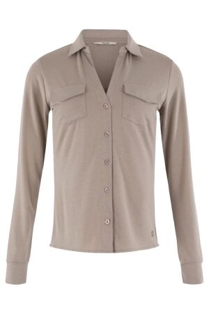 Moscow Twilight, longsleeve polo 460-1 Taupe Solid Moscow Twilight, longsleeve polo 460-1 Taupe Solid