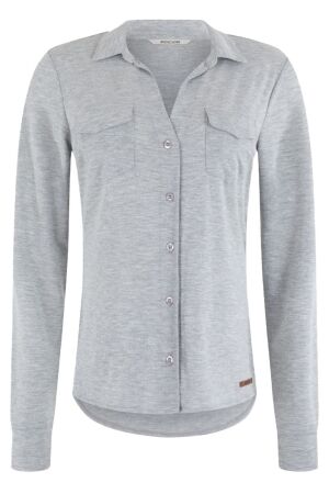 Moscow Twilight, longsleeve polo 131-1 Light Grey Melange Solid Moscow Twilight, longsleeve polo 131-1 Light Grey Melange Solid