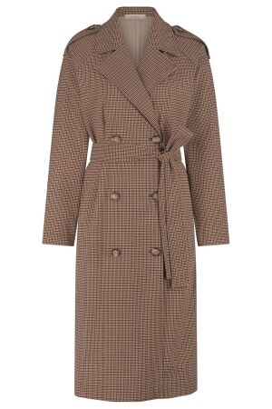 Studio Anneloes Laurien check trenchcoat 1322 caramel/latte Studio Anneloes Laurien check trenchcoat 1322 caramel/latte