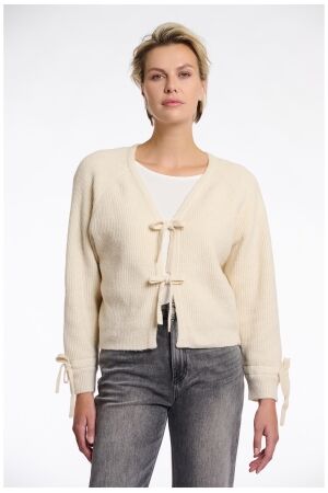 Rino & Pelle Knitted cardigan with bows 9030 birch Rino & Pelle Knitted cardigan with bows 9030 birch