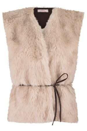 Studio Anneloes Ivana fur waistcoat 1700 ecru Studio Anneloes Ivana fur waistcoat 1700 ecru