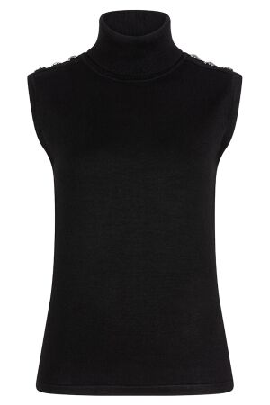 EsQualo Sweater slv/lss col basic knit 000 black